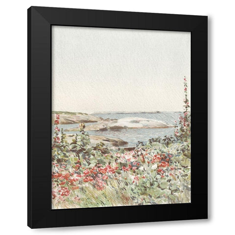 Garden by the Sea II Black Modern Wood Framed Art Print with Double Matting by Piddix