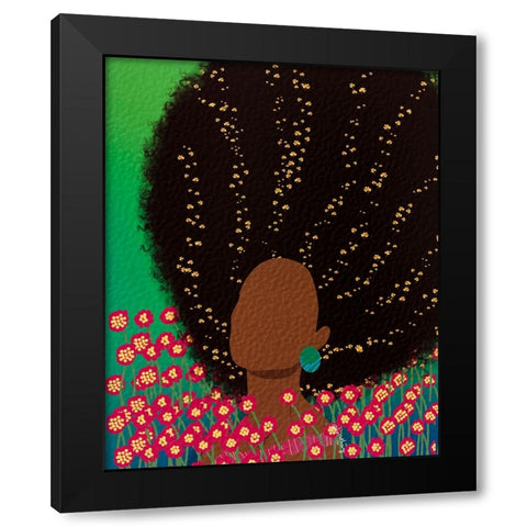 Dreamy Black Modern Wood Framed Art Print with Double Matting by Lorintheory