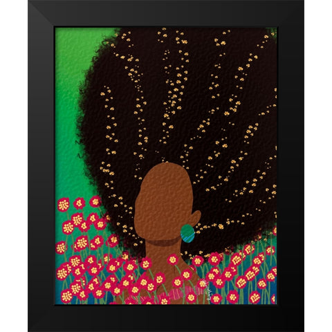 Dreamy Black Modern Wood Framed Art Print by Lorintheory