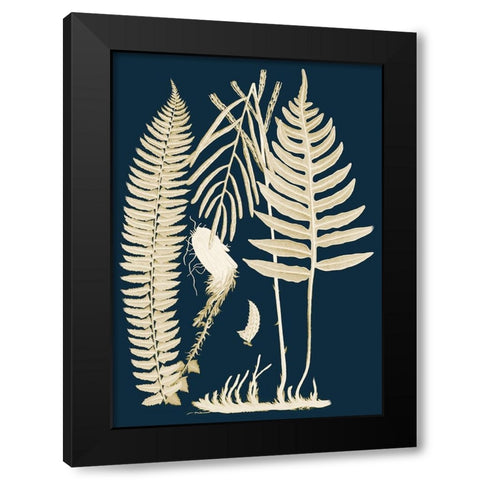 Ferns I Black Modern Wood Framed Art Print by Piddix
