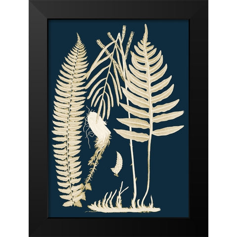 Ferns I Black Modern Wood Framed Art Print by Piddix