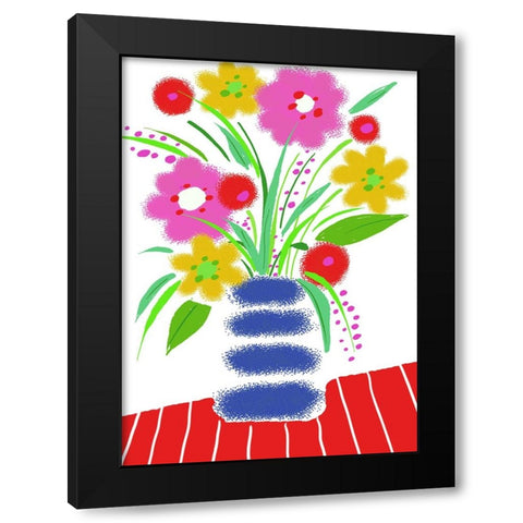Pop Bouquet II Black Modern Wood Framed Art Print by Mosher, Deidre