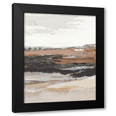 Dark Horizon II Black Modern Wood Framed Art Print with Double Matting by Loreth, Lanie