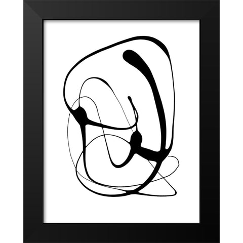 Very Abstract Figures II Black Modern Wood Framed Art Print by Loreth, Lanie