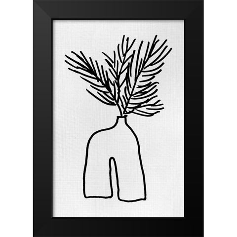 Simply Leaves in Vase IV Black Modern Wood Framed Art Print by Loreth, Lanie