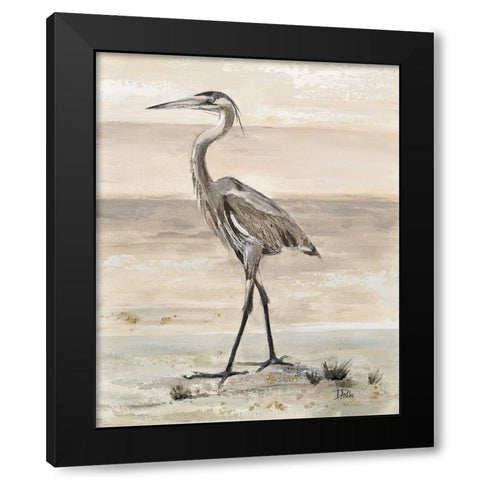 The New Egret Black Modern Wood Framed Art Print by Pinto, Patricia