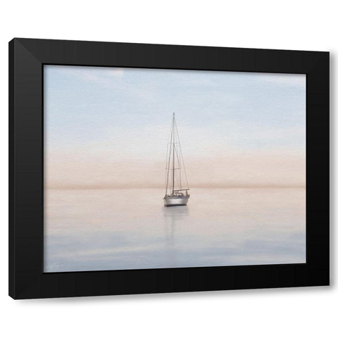 Quiet Morning Sail Black Modern Wood Framed Art Print by Medley, Elizabeth