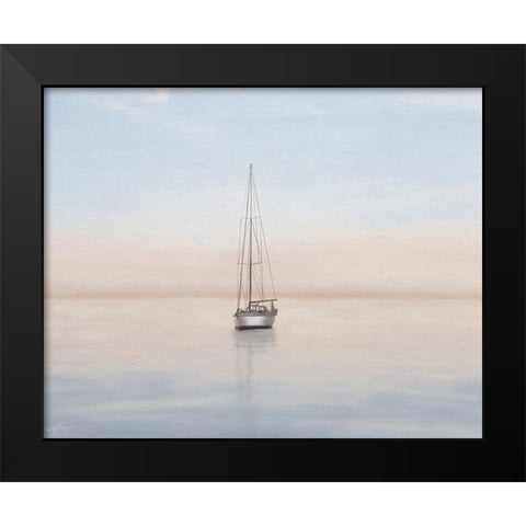 Quiet Morning Sail Black Modern Wood Framed Art Print by Medley, Elizabeth