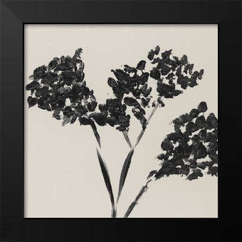 Neutral Leaves Black Modern Wood Framed Art Print by Price, Lucille