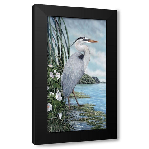 Great Blue Heron Black Modern Wood Framed Art Print by Harris, James