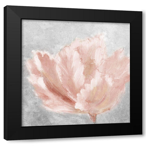 Pink Elegant on Gray Black Modern Wood Framed Art Print with Double Matting by Loreth, Lanie