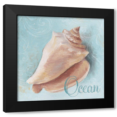 Ocean (blue) Black Modern Wood Framed Art Print with Double Matting by Loreth, Lanie