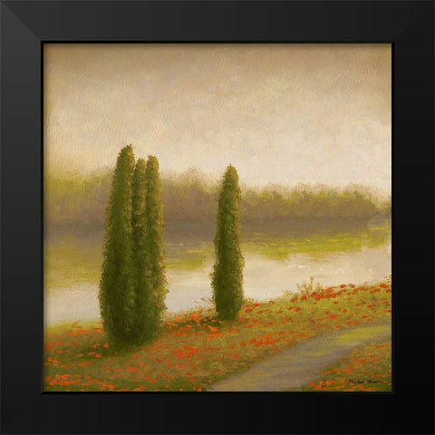 Isle Floral Pathway II Black Modern Wood Framed Art Print by Marcon, Michael