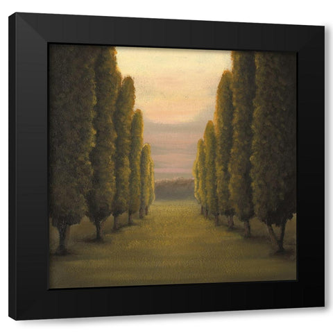 English Garden I Black Modern Wood Framed Art Print by Marcon, Michael