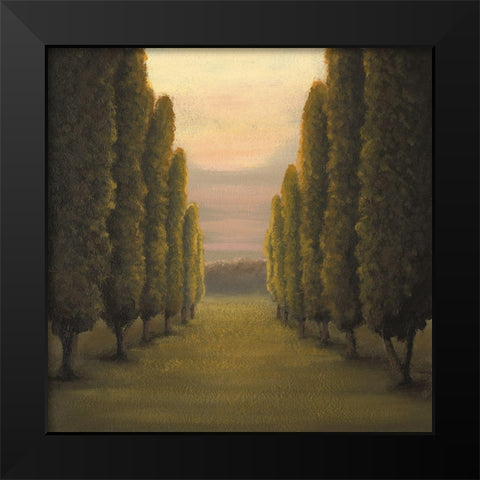 English Garden I Black Modern Wood Framed Art Print by Marcon, Michael