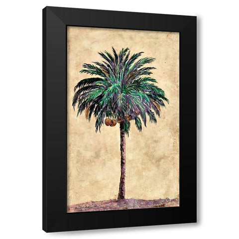 Coconut Tribal Palm I Black Modern Wood Framed Art Print by Pattinian, Merri