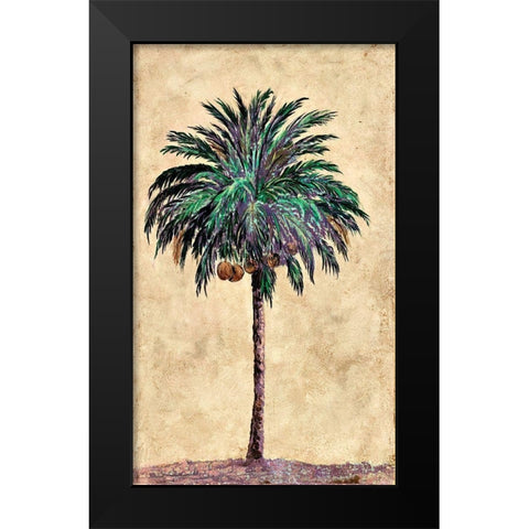 Coconut Tribal Palm I Black Modern Wood Framed Art Print by Pattinian, Merri
