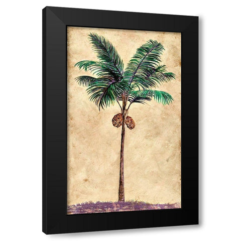 Coconut Tribal Palm II Black Modern Wood Framed Art Print by Pattinian, Merri