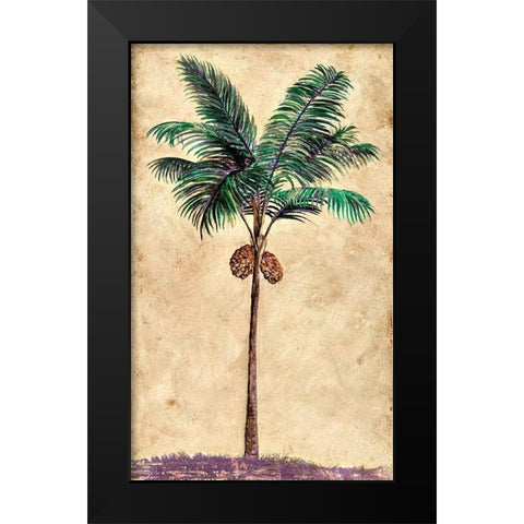 Coconut Tribal Palm II Black Modern Wood Framed Art Print by Pattinian, Merri