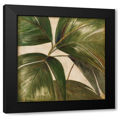 La Palmera III Black Modern Wood Framed Art Print with Double Matting by Pinto, Patricia