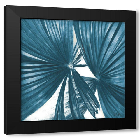 La Palmera in Turquoise II Black Modern Wood Framed Art Print with Double Matting by Pinto, Patricia