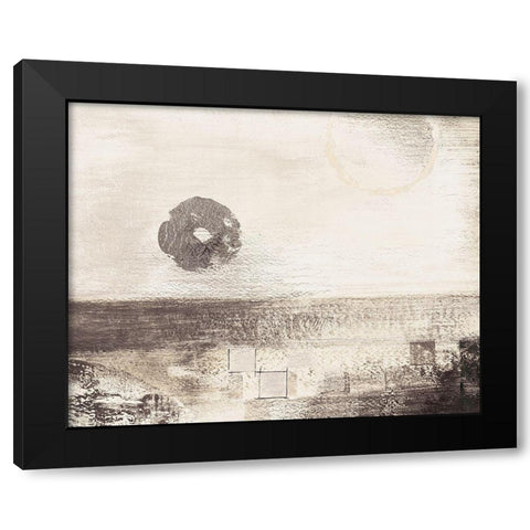 Tan Perception I Black Modern Wood Framed Art Print with Double Matting by Loreth, Lanie