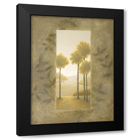 Golden Escape I Black Modern Wood Framed Art Print with Double Matting by Marcon, Michael