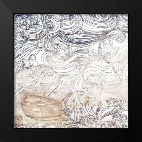 Lost At Sea I Black Modern Wood Framed Art Print by Pinto, Patricia