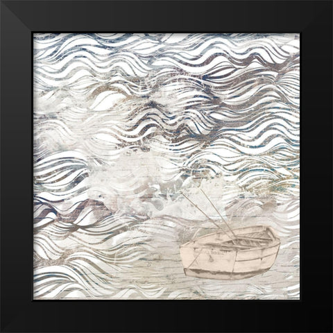 Lost At Sea II Black Modern Wood Framed Art Print by Pinto, Patricia