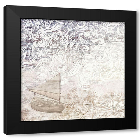 Lost At Sea III Black Modern Wood Framed Art Print by Pinto, Patricia