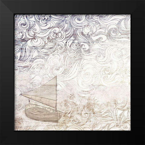 Lost At Sea III Black Modern Wood Framed Art Print by Pinto, Patricia