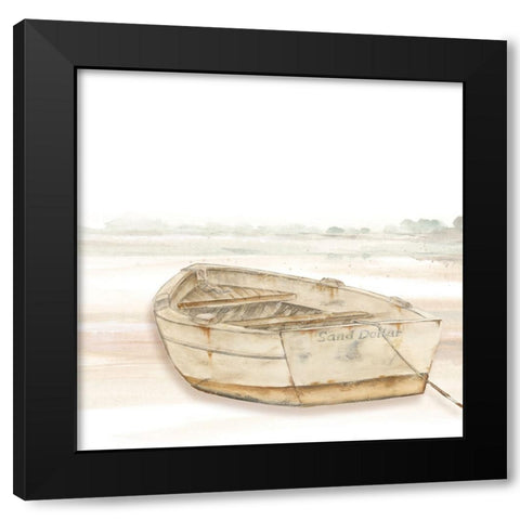 Sand Dollar Black Modern Wood Framed Art Print with Double Matting by Pinto, Patricia