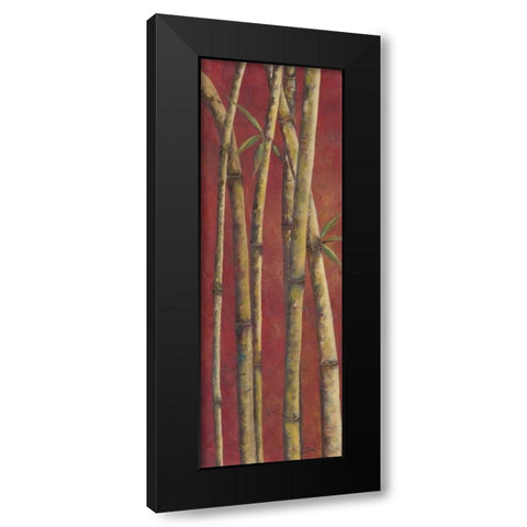Red Bamboo II Black Modern Wood Framed Art Print by Pinto, Patricia