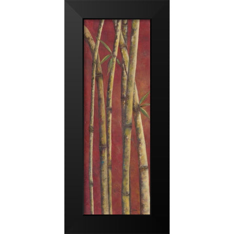 Red Bamboo II Black Modern Wood Framed Art Print by Pinto, Patricia