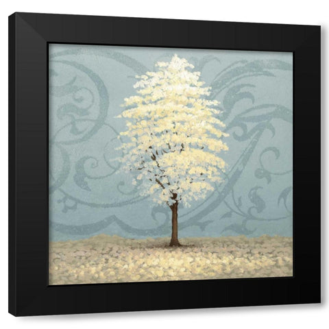 Blue Radiance II Black Modern Wood Framed Art Print with Double Matting by Marcon, Michael