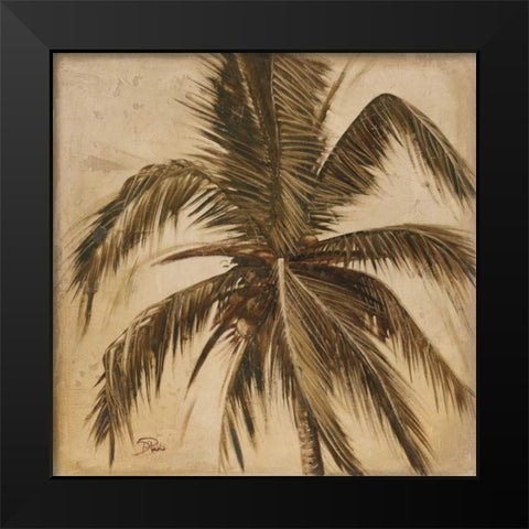 Sepia Palm III Black Modern Wood Framed Art Print by Pinto, Patricia