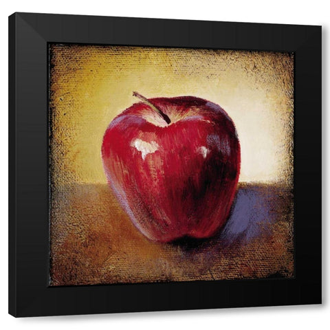 Apple Black Modern Wood Framed Art Print by Loreth, Lanie