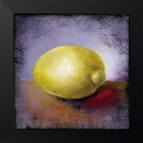 Lemon Black Modern Wood Framed Art Print by Loreth, Lanie