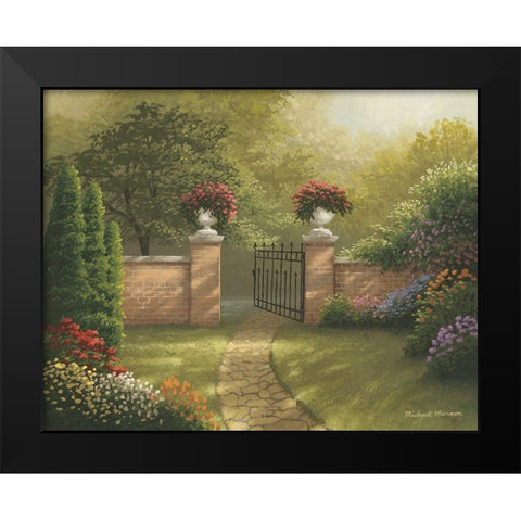 Autumn Bridge II Black Modern Wood Framed Art Print by Marcon, Michael