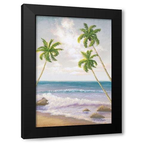 Atlantic Seaside II Black Modern Wood Framed Art Print with Double Matting by Marcon, Michael