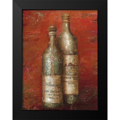 Serie Vino I Black Modern Wood Framed Art Print by Pinto, Patricia