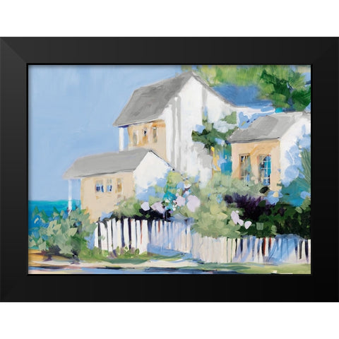Living By The Water Black Modern Wood Framed Art Print by Slivka, Jane