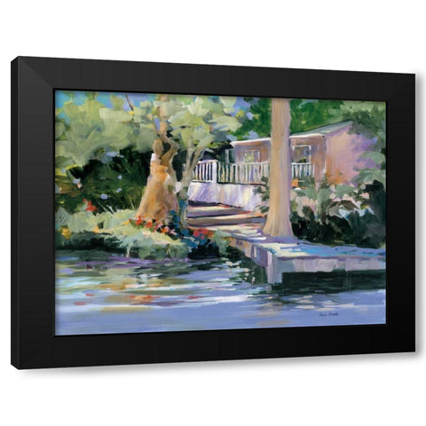 Mt. Dora Canal House Black Modern Wood Framed Art Print by Slivka, Jane