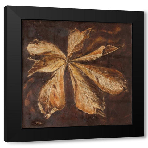 Yarumo in Gold I Black Modern Wood Framed Art Print by Pinto, Patricia