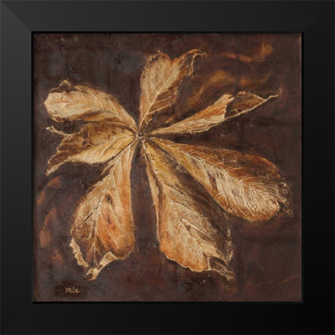 Yarumo in Gold I Black Modern Wood Framed Art Print by Pinto, Patricia