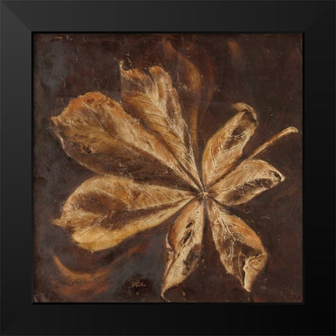 Yarumo in Gold II Black Modern Wood Framed Art Print by Pinto, Patricia