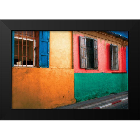 Tel Aviv II Black Modern Wood Framed Art Print by Mabat, Ynon