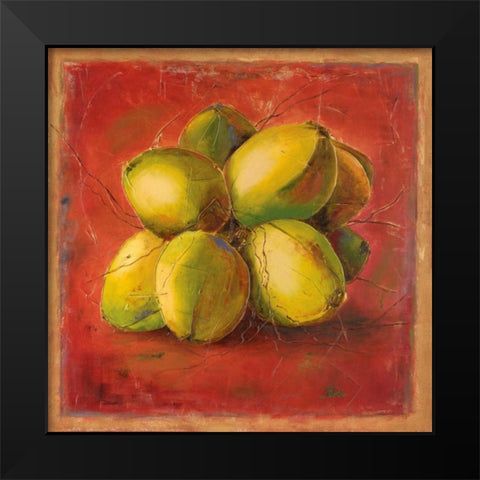 Cocos Locos III Black Modern Wood Framed Art Print by Pinto, Patricia