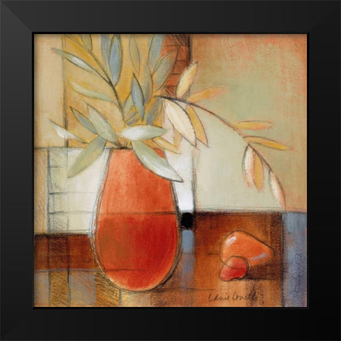 Afternoon Bamboo Leaves II Black Modern Wood Framed Art Print by Loreth, Lanie