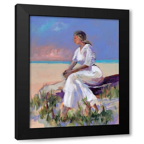 Reflection Black Modern Wood Framed Art Print with Double Matting by Slivka, Jane